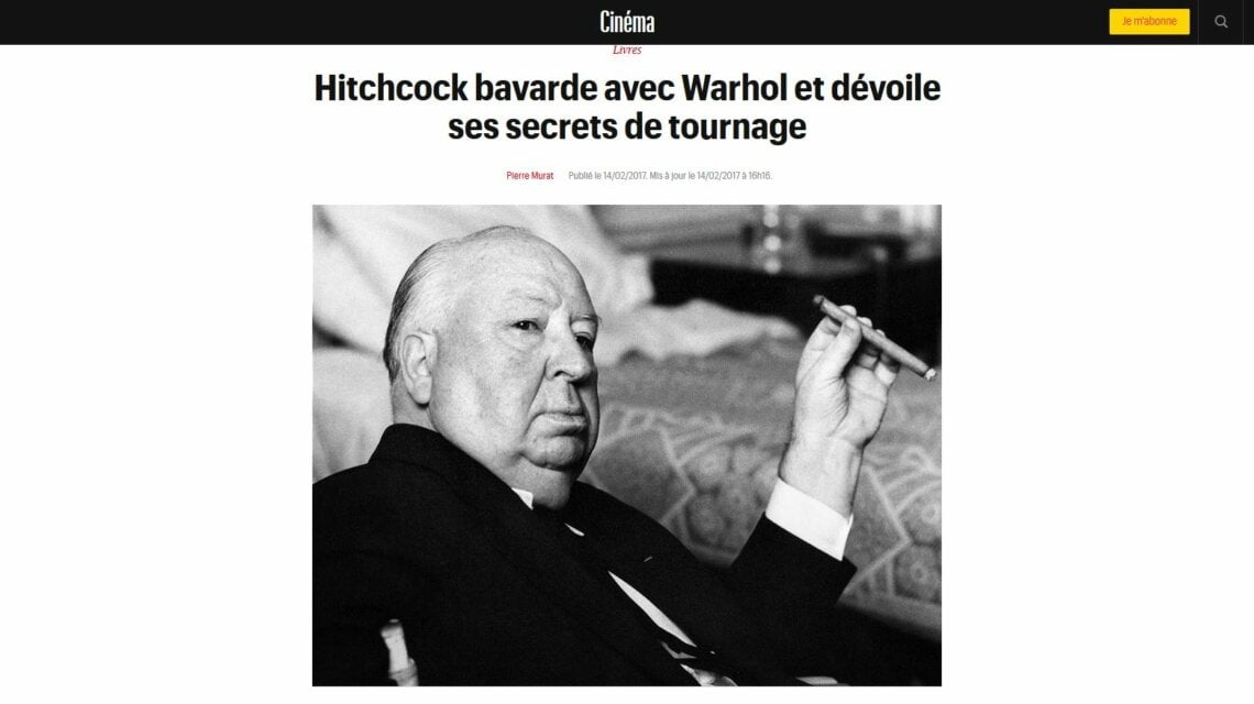 Warhol Hitchcock dans Télérama