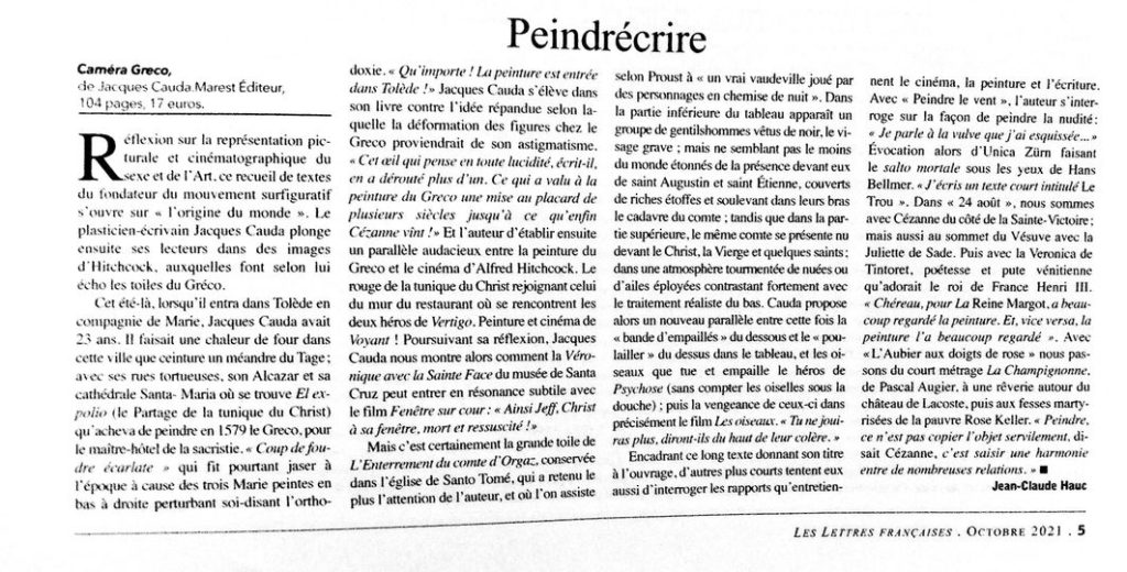 Cauda Lettres Françaises